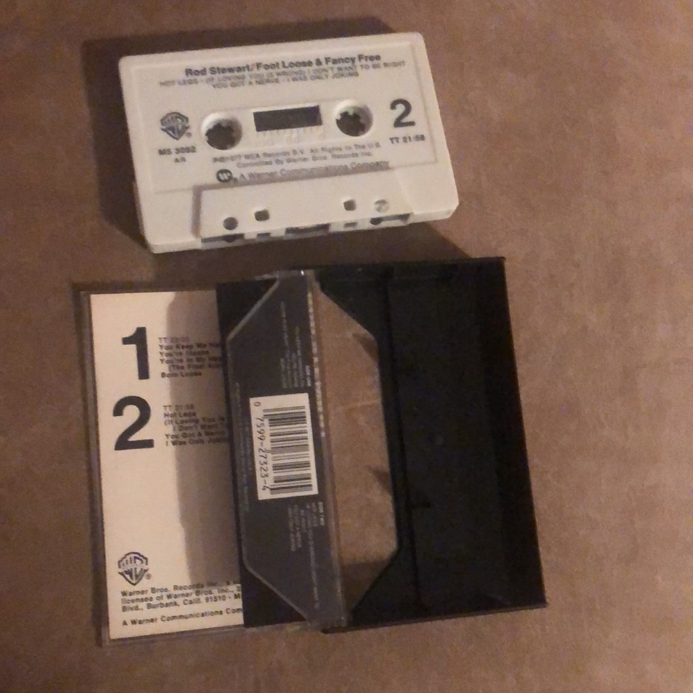 Rod Stewart foot loose and Fancy free cassette tape music